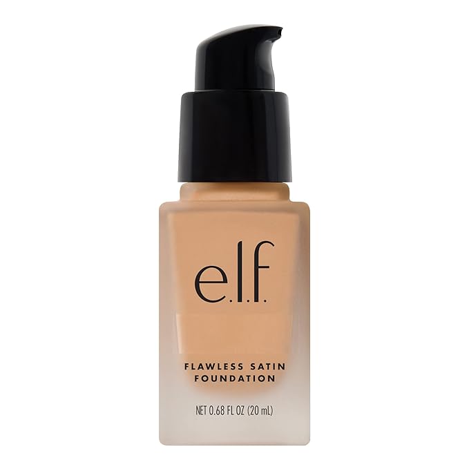 e.l.f. Flawless Finish Foundation, Lightweight & Medium Coverage, Semi-Matte Finish, Sand, 0.68 Fl Oz (20mL-VivaGrace Women