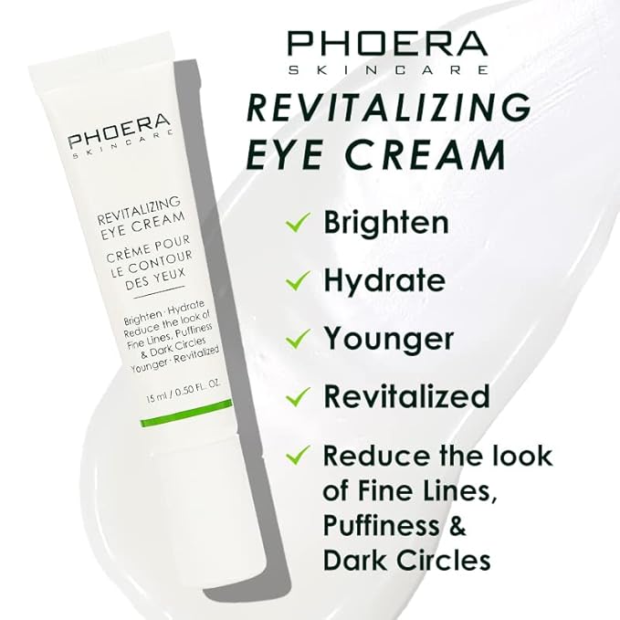 Phoera Revitalizing Eye Cream Brighten Hydrate Reduce The Fine Lines, Dark Circle Wrinkles And Puffiness For Men And Women Skin Loving Ingredients Apply In Morning And At Night-VivaGrace Women