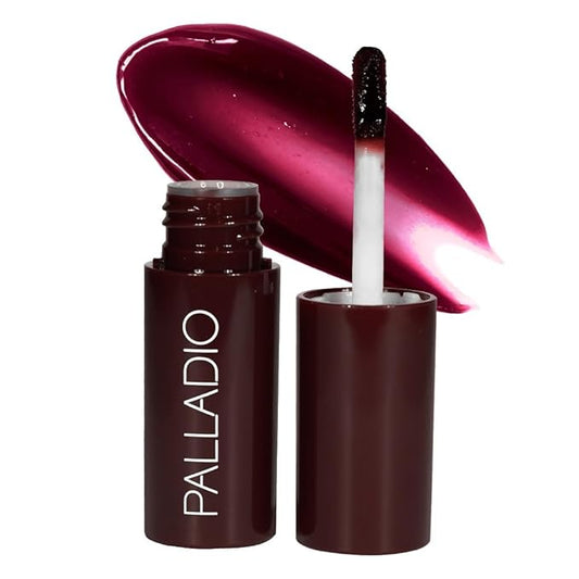 Palladio Jelly Tint, Liquid Stain for Cheeks & Lips, Vivid Color Lip Stain, Lightweight Non-Sticky and Transfer-proof, Natural Finish Makeup, Wineberry-VivaGrace Women