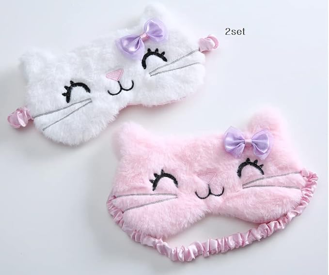 Sanrio Hello Kitty Sleep Eye Mask/Hello Kitty Face Sleep Mask/Comfortable and Soft Eye Cover Sleep and Cheese # .3 Tissue-VivaGrace Women