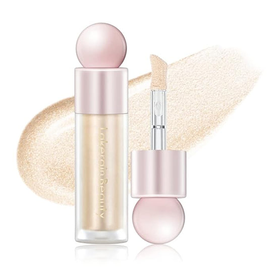 Liquid Highlighter Makeup, Natural Silky Shimmer Finish Liquid Face Highlighter, Highly Pigmented, Lightweight, Blendable, Soft Cream Highlighter For Face (#01 White Gold Shimmer)-VivaGrace Women