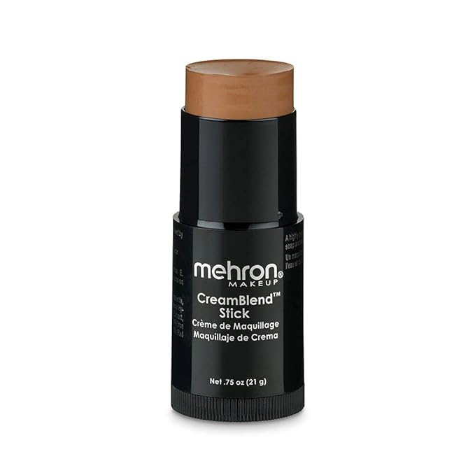 Mehron Makeup CreamBlend Stick | Face Paint, Body Paint, & Foundation Cream Makeup | Body Paint Stick Perfect for Halloween Makeup .75 oz (21 g) (Medium Dark 2)-VivaGrace Women