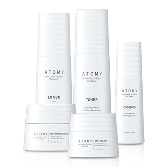 The Fame Skin Care System 1 SET including 5 kinds of skincare - Lotion, Toner, Essence, Eye Cream, Nutrition Cream | Korean Cosmetics | Unfading Beauty & Reputation | Strengthen Skin-VivaGrace Women