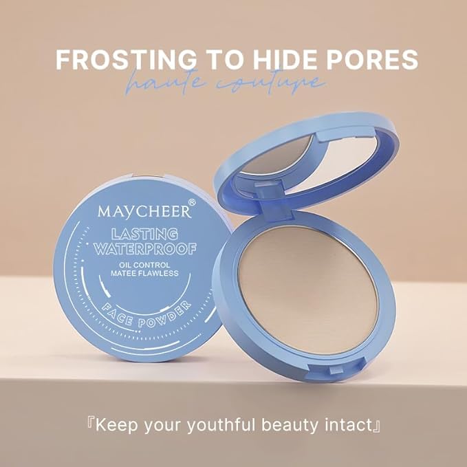 Oil Control Face Pressed Powder, Matte and Smooth Translucent Powder Setting Powder Makeup, Waterproof Long Lasting Finishing Face Powder, Cruelty-free, 0.35Oz (02 Natural)-VivaGrace Women
