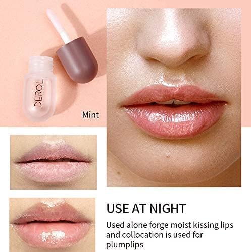 Lip Plumper Gloss, Plumping Lip Gloss, Plump and Pout Lip Plumpers, Natural Lip Care & Enhancer Set, Day & Night Serum, Softer Bigger Fuller Lips by Natural Lip Enhancer, Premium Lip Mask Gloss-VivaGrace Women