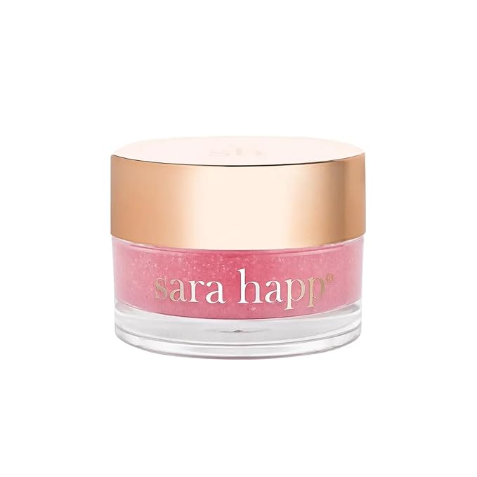 Sara Happ The Lip Scrub: Pink Grapefruit Sugar Scrub for Dry Lips - Gently Exfoliate, Polish, and Revitalize Lips with Vitamin E and Jojoba & Grape Oils, Vegan, 0.5 oz.-VivaGrace Women