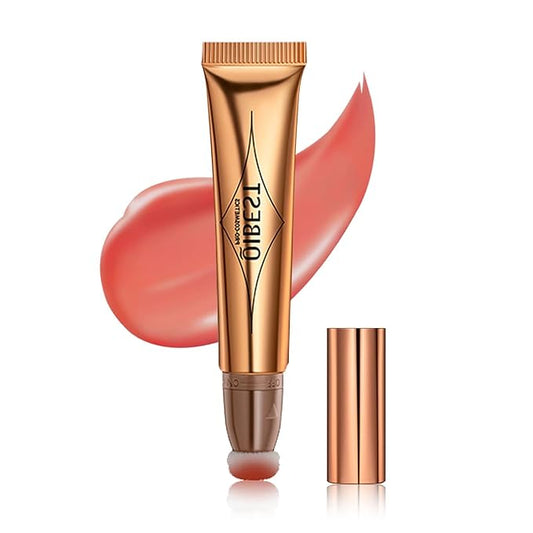Blush Beauty Wand, Liquid Face Blush with Cushion Applicator, Silky Smooth Cream Blush Stick Natural Matte Finish, Lightweight Blendable Blush Stick Makeup for Cheek Lip eye, Cruelty-free（Cherry Red）-VivaGrace Women