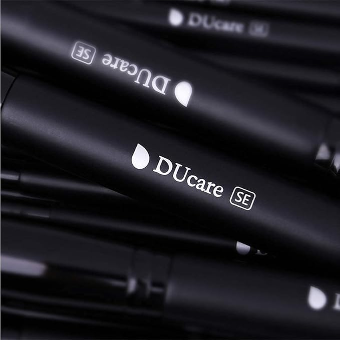 DUcare Makeup Brushes 15Pcs Premium Synthetic Kabuki Makeup Brush Set, Professional Foundation Concealers Powder Blush Blending Face Eye Shadows Black Brush Sets-VivaGrace Women