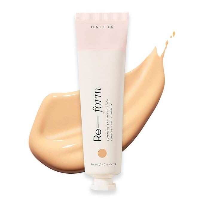 HALEYS Re-form Luminous Skin Foundation, VEGAN + CRUELTY-FREE, Blurs, Conceals, Blendable, Buildable Med-to-Full Coverage, Weightless, Oil-free, All-Day Wear, Hyaluronic Acid, All skin types (2.5)-VivaGrace Women
