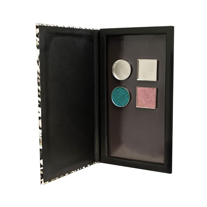 50 Pcs Empty Metal Pans, Makeup Palette Pans for Eyeshadow Magnetic Cosmetic Palette Size 26mm (Square&Round&depotting spatula)-VivaGrace Women