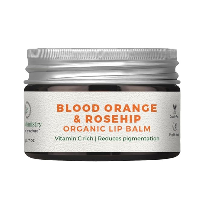 Juicy Chemistry - Organic & 100% Natural Lip Balm for Women with Anti-Ageing and Pigmented Lips w/Blood Orange & Rosehip (5gm)-VivaGrace Women