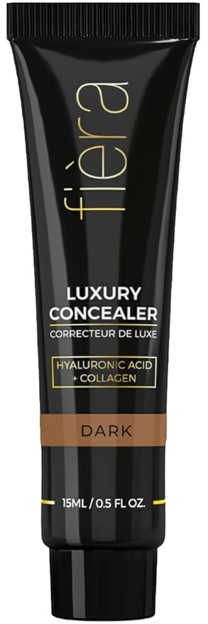Fièra Luxury Concealer with Anti-Aging - All Day Coverage for Dark Circles, Fine Lines, Wrinkles & Spots - Dark, 0.5 Ounce-VivaGrace Women