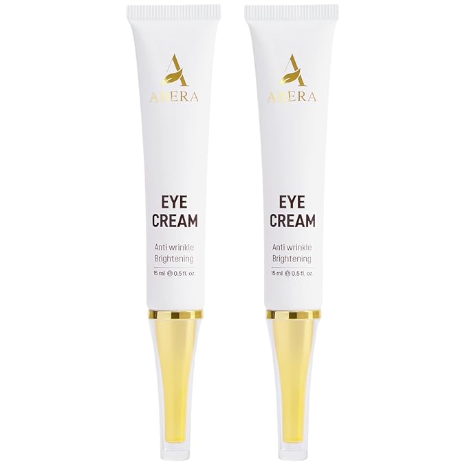 ABERA Natural Repair Eye Cream, Minimizes Under Eye Bags & Puffiness, Reduce Wrinkles, Fine Lines and Dark Circles, 0.5 fl oz, Set of 2 UYW-VivaGrace Women