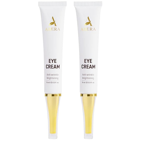 ABERA Natural Repair Eye Cream, Minimizes Under Eye Bags & Puffiness, Reduce Wrinkles, Fine Lines and Dark Circles, 0.5 fl oz, Set of 2 UYW-VivaGrace Women