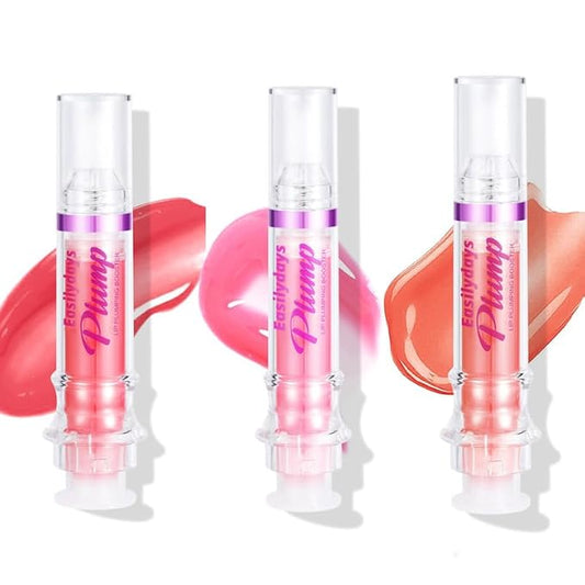 3 Colors Lifter Gloss, Spicy Lip Plumping Booster Lip Glossy Lipstick, Hydrating, Volumizes, High-Shine, Fuller Mirror Lip Glaze, Plump &Pout Lip Plumper for Women Girls, Set #04,05,06-VivaGrace Women