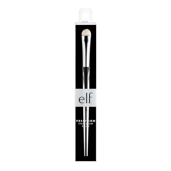 e.l.f. Precision Eyeshadow Brush, Medium-Sized, Tapered, Soft, Synthetic, Luxurious, Blends, Highlights, Contours, Shades, Applies Color, Easy To Clean-VivaGrace Women