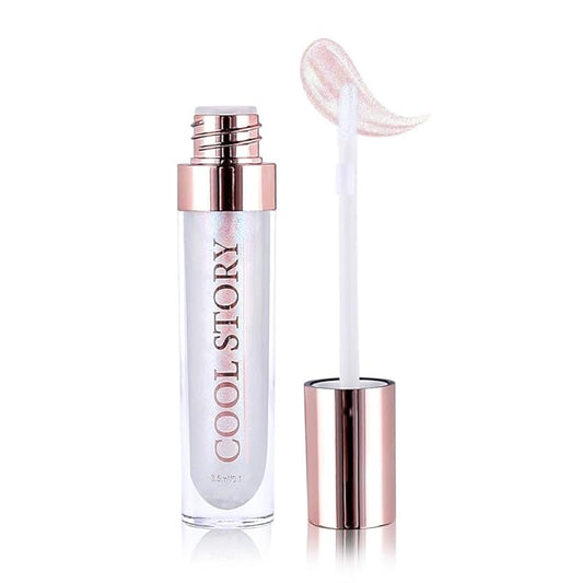 GECOMO Colorful Explosive Pearlescent Lip Gloss 3D Multifunctional Fine Glitter Chameleon Lip Gloss Polarized Diamond Makeup, Magic Big Brush Color Changing Lip Oil(101# COLORFUL FLASH)-VivaGrace Women