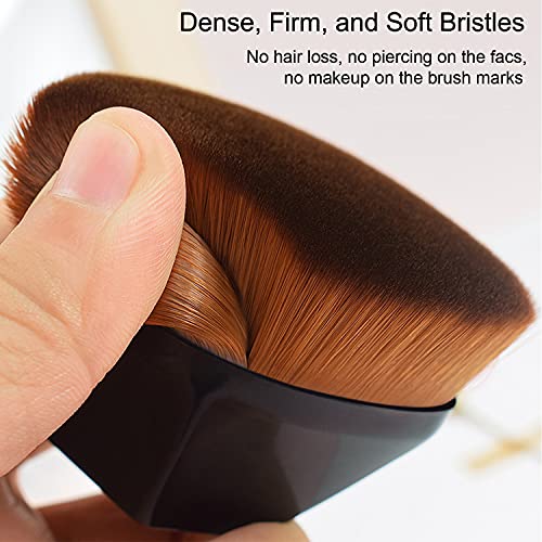 Mushroom Head Air Cushion CC Cream Natural Foundation,Phoera Powder, Bright Makeup Base Long Lasting with Makeup Sponge and Flat Top Kabuki Foundation Brush (# 02 Natural)-VivaGrace Women