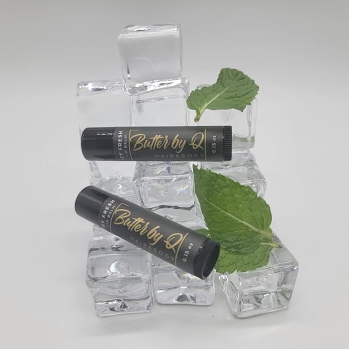 Butter By Q- Icy Fresh Lip Balm- Best Lip Balm, Dry, Chapped Lips. A 100% Natural Alternative to Chapstick. Natural Shea Butter Lip Balm, Lip Moisturizer, and How to Get Rid of Chapped Lips, Kid Safe.-VivaGrace Women