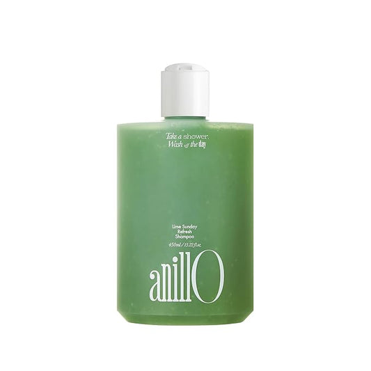 Lime Sunday Refresh Shampoo with Vitamin C, Korean Jeju Tangerine, Mint & Almond Powder for Oily Scalp Care – Exfoliating, Deep Cleansing, Lime Citrus Scent, Silicone & Paraben-Free (15.22 fl.oz)-VivaGrace Women