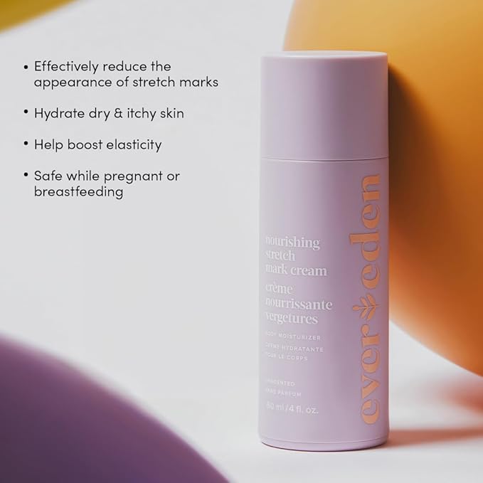 Evereden Mama Must-Have DUO - Golden Belly Stretch Mark Oil 30ml & Nourishing Stretch Mark Cream 50ml - Derma-Developed Clean & Vegan Maternity Skin Care for Stretch Mark Reduction & Skin Hydration-VivaGrace Women