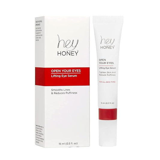 Hey Honey Open Your Eyes Lifting Eye Serum | Under Eye Cream for Dark Circles & Puffiness | Around The Eyes Hydration | Suitable For Sensitive Aging Skin | Delivers A Bright Rested look | 0.5 oz.-VivaGrace Women