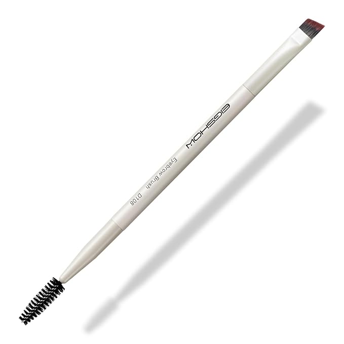 Eyebrow Brush, Dual-ended Angled Eyebrow Brush for Brows or Lashes D108 - Black-VivaGrace Women