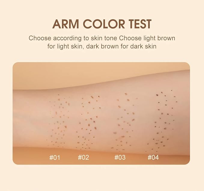 AKARY 4 Colors Freckle Pen Professional Lifelike Face Concealer Point Out Natural Waterproof Longlasting Soft Artificial Freckles Fine Makeup Freckle Pen Life Face Decoration (01+02+03+04)-VivaGrace Women