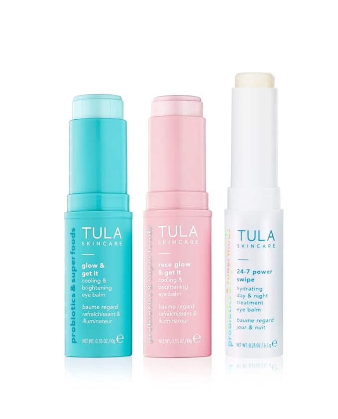 TULA Skin Care Eye Balm Extravaganza - Dark Circle Under Eye Treatment, Instantly Hydrate and Brighten Undereye Area & Leave the Ultimate Glow, 3-Piece Kit-VivaGrace Women