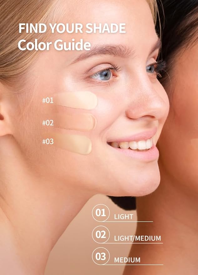 Mesh tight up cushion foundation 01 refill, light beige, Korean compact foundation, natural coverage, glow, sweat proof makeup, long lasting, all skin type-VivaGrace Women