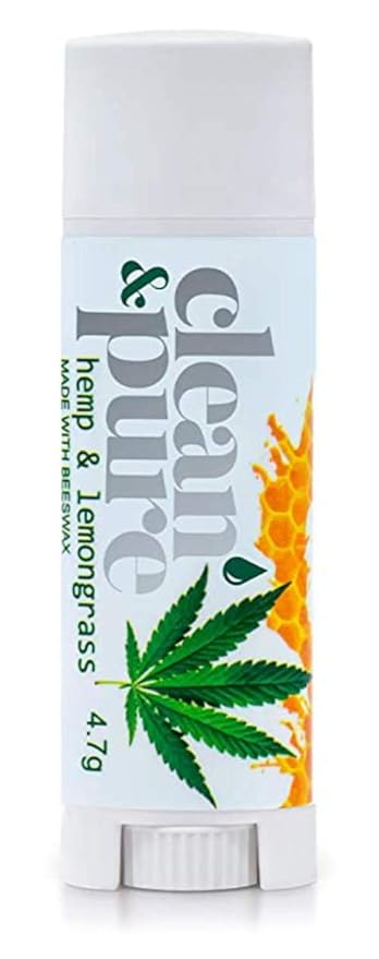 Lip Balm (Hemp & Lemongrass) 100% Natural Beeswax, Vitamin E Oil | Olive Oil Based Treatment for Dry, Chapped Lips | Made in Australia…-VivaGrace Women