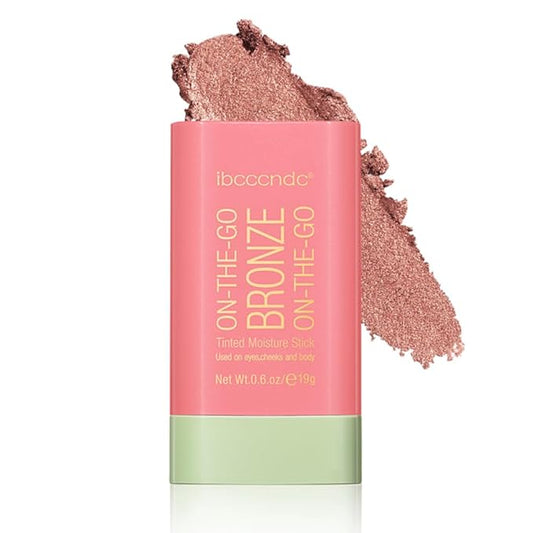 Cream Contour Stick, Face Shimmer Bronzer Stick, Blendable Natural Glow Highlighter Makeup Stick, Multi-Use Tinted Solid Moisturizer Stick, 01 Warm Glow-VivaGrace Women