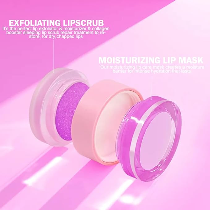 kukubird Exfoliating Lip Scrub Lip Care Treatment For Chapped and Cracked Lips-Grape-VivaGrace Women