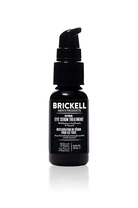 Brickell Men's Dark Circle Under Eye Treatment Serum For Men, Natural and Organic Eye Gel to Firm Men's Wrinkles, Reduce Dark Bags Under Eyes, and Promote Youthful Skin, 0.65 Ounce, Unscented-VivaGrace Women