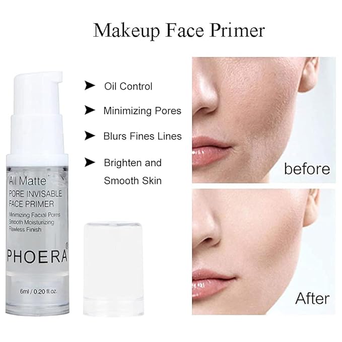 PHOERA Foundation,Mushroom Head Air Cushion CC Cream Natural Foundation,PHOERA Makeup Foundation Full Coverage,Phoera Face Primer, Foundation Brush (101 Porcelain+ 02Natural CC)-VivaGrace Women