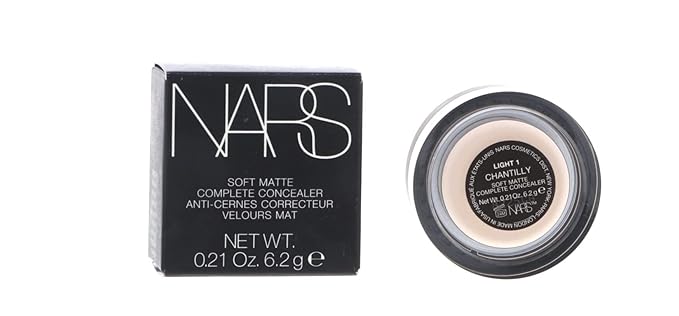 NARS Soft Matte Complete Concealer Chantilly - for fair skin with neutral undertones, Natural, 0.21 Ounce (Pack of 1), C-NA-062-03-VivaGrace Women