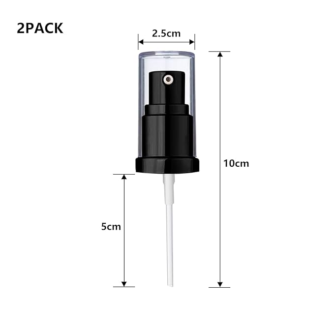 Chris.W 2Pack Foundation Pump Compatible with Maybelline Fit Me Liquid Foundation Makeup (Black+Black)-VivaGrace Women