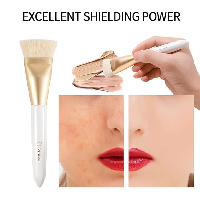 DUcare Contour Brush, Flat Top & Oval Head Face Contouring Brush For Blending & Buffing, Multi-Purpose Face Makeup Brushes for Liquid Foundation/Cream/Facial Mask-VivaGrace Women