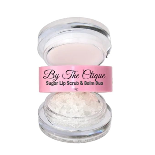 Premium 2 in Exfoliating Sugar Lip Scrub and Smoothing Safflower Oil Infused Lip Balm Duo | All Natural Ingredients | Vegan, Gluten Free and Cruelty Free | Vanilla Sugar-VivaGrace Women