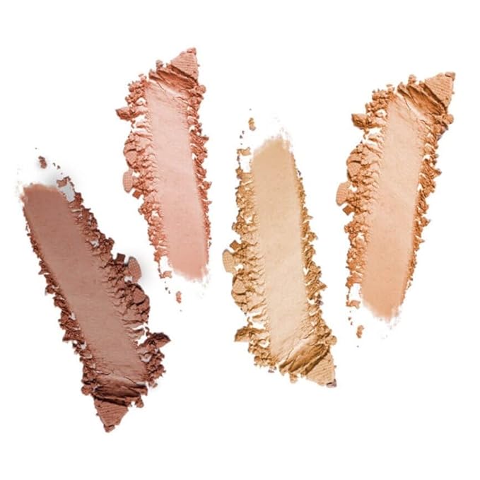 FLOWER Beauty Petal Play Eyeshadow Palette- Travel-Size + Everyday Use - Four Neutral Shades + Perfect For On-The-Go - Matte + Shimmer - Cruelty-Free + Vegan (Gilded Lily)-VivaGrace Women