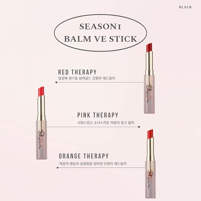 Color Lip Balm Blair BalmVE Stick (Option 6color) (Orange Therapy)-VivaGrace Women