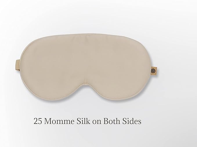 Premium 25 Momme Mulberry Silk Eye Mask for Sleeping (Vanilla Ice)-VivaGrace Women