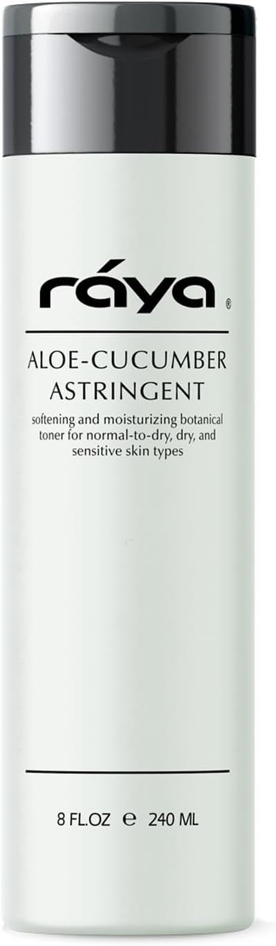 Raya Aloe Cucumber Astringent (202), Facial Toner for Dry and Sensitive Skin - Refreshing, Hydrating and Calming Formula, Gentle Pore Tightening Skincare, Cruelty, Paraben & Alcohol-Free, 8 fl oz-VivaGrace Women
