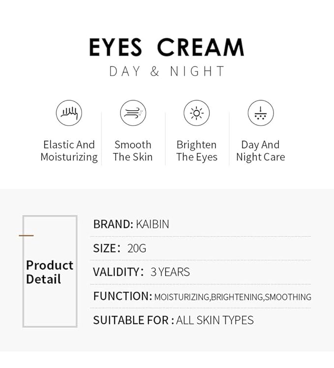 AKARY Men Eye Cream Day and Night Firm Skin Skin Care Essence Eye Moisturizing Smoothing Remove Black Bag Fine Lines Wrinkles-VivaGrace Women