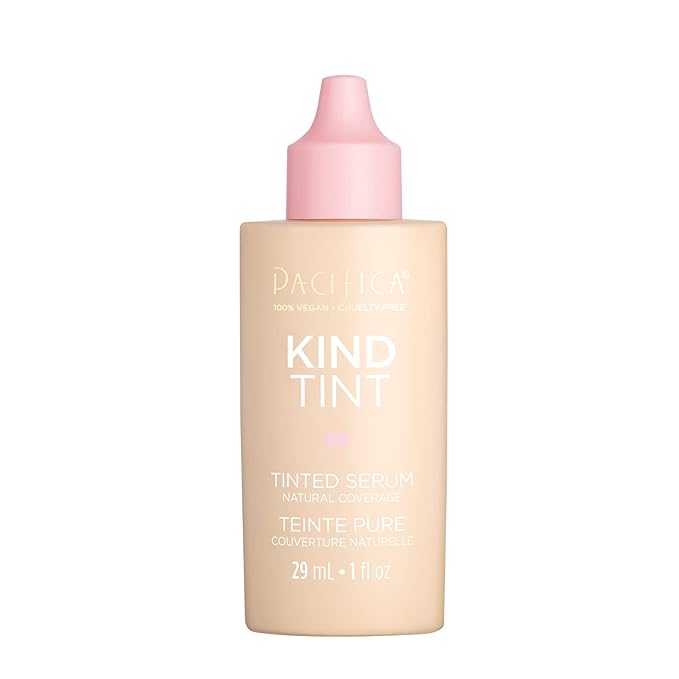 Pacifica Beauty Kind Tint Tinted Serum, Skincare, Vegan Collagen, Hyaluronic Acid, Vitamin C, Niacinamide, Caffeine, Hydrating, Lightweight Foundation, Natural Dewy Skin, Shade 22, 1 fl oz (1 Count)-VivaGrace Women