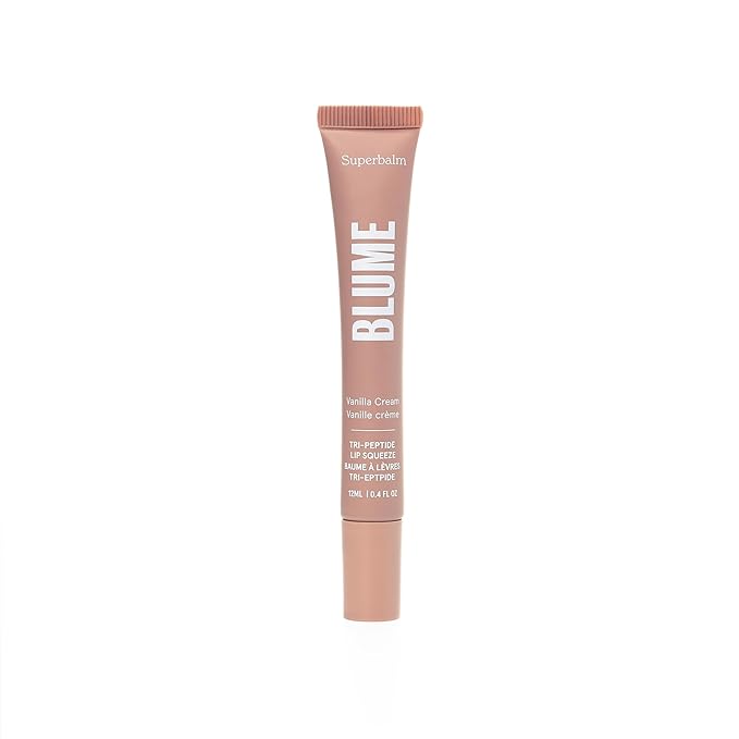 Blume Tri-Peptide Vanilla Lip Balm - Superbalm Lip Moisturizer with Shea Butter and Squalane to Deeply Hydrate & Heal Dry, Cracked Lips - Cruelty Free & Vegan Lip Plumper (0.4 Fl Oz)-VivaGrace Women