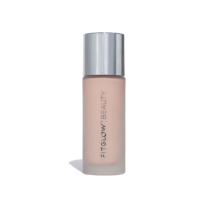 Fitglow Beauty - Natural Foundation+ Photo-Filtering Foundation | Vegan, Woman-Owned Clean Beauty (F1 - Fair, Neutral Undertones)-VivaGrace Women