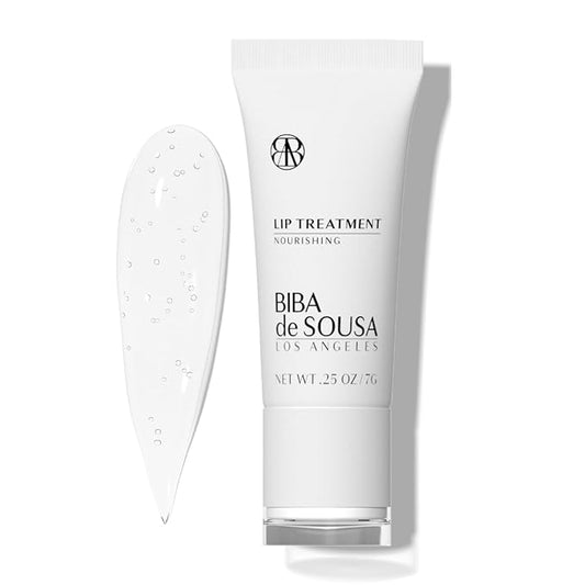 BIBA DE SOUSA The Lip Treatment- Moisturizing Lip Balm with Peptides, Amino Acids & Squalane, Fast Acting Nourishing Balm for Dry, Chapped Lips, Clear & Unscented (0.25 oz)-VivaGrace Women