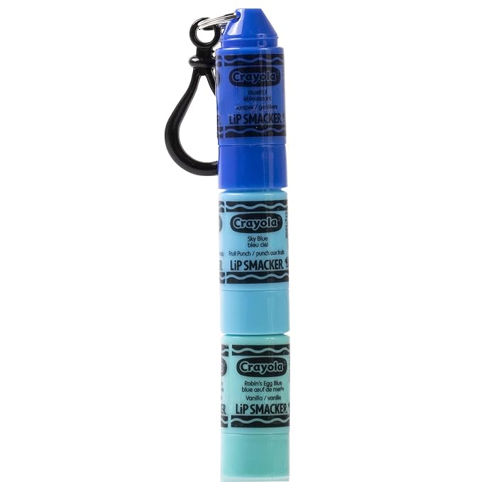 Lip Smacker Crayola Crayon Stackable Flavored Clear Lip Balm, Blue-VivaGrace Women