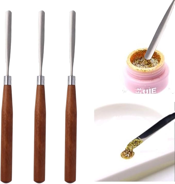 Stainless Steel Nail Art Spatula Cosmetic Makeup Palette Spatula Spoon Cream Stirring Rod Mixing Tool Manicure Accessories For Women-VivaGrace Women